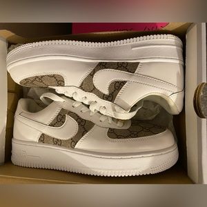 Reposh women’s size 8 Air Force 1’s gucci customized shoe